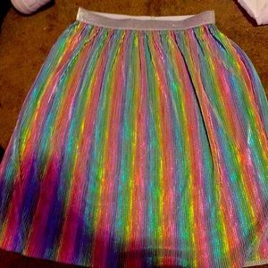A metallic skirt